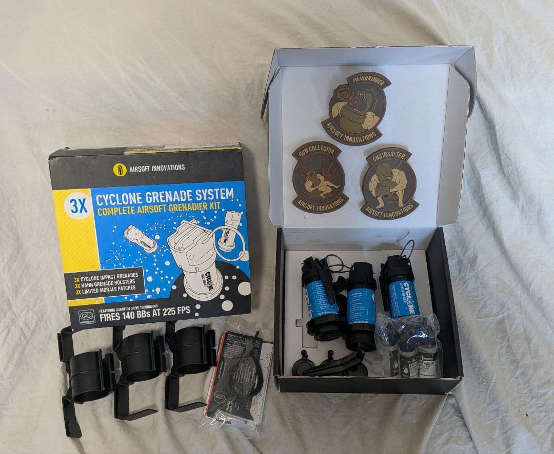 サイクロンインパクトグレネード　初期ロット　3個セット　パッチ付 クラッシュインパクト サイクロン グレネード 3個セット｜手榴弾
