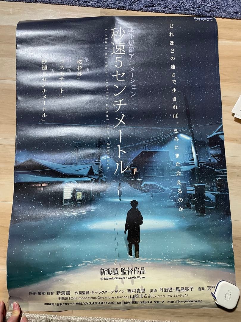 秒速5センチメートル　ポスター　B2サイズ 新海誠 秒速5センチメートル B2ポスター 桜花抄 - メルカリ