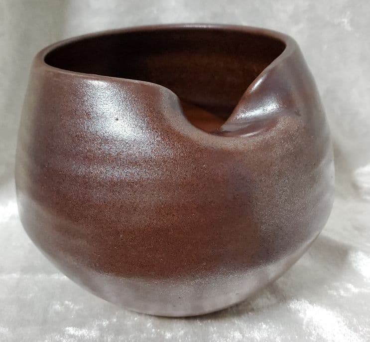 備前焼　花器　長太郎 備前焼 登窯 備前焼窯元木村興楽園 15代木村 長十郎友敬 共箱付き黄