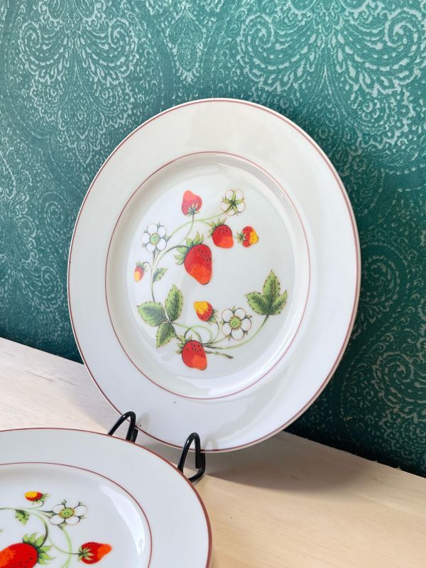 いちごの大きなプレート皿 2枚セット ストロベリー